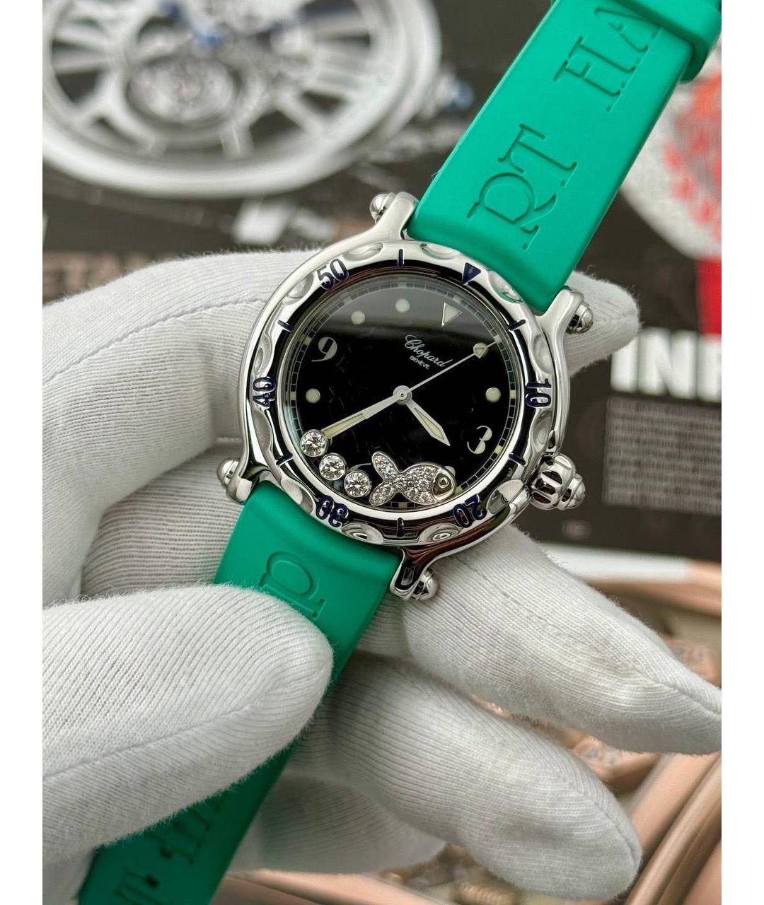 CHOPARD Зеленые часы, фото 6