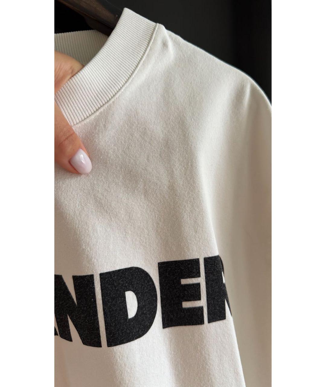 JIL SANDER Белая хлопковая футболка, фото 3