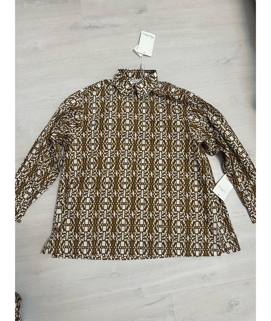 MAX MARA Коричневый хлопковый костюм с брюками, фото 8