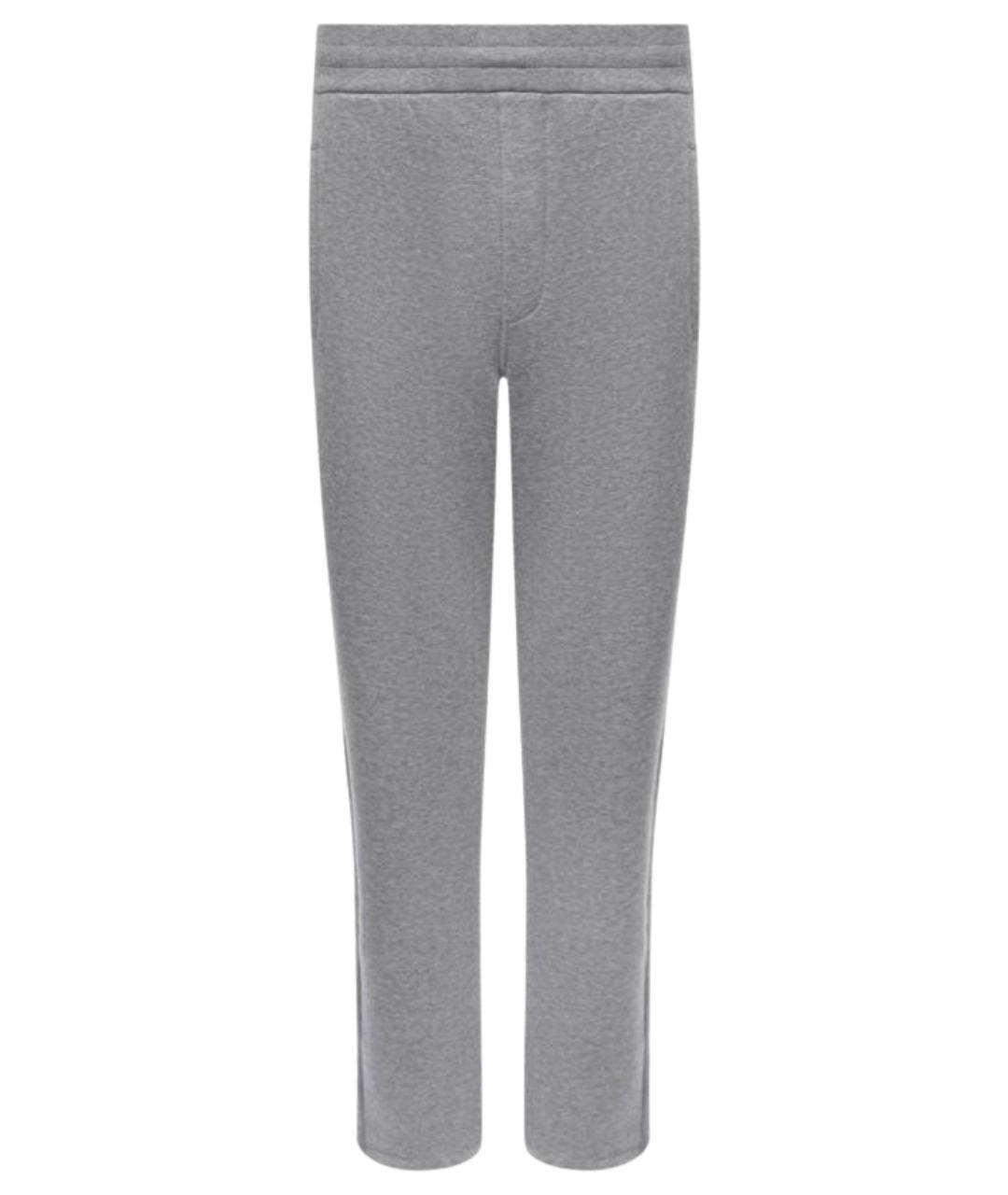 BRIONI Серые хлопковые повседневные брюки, фото 1