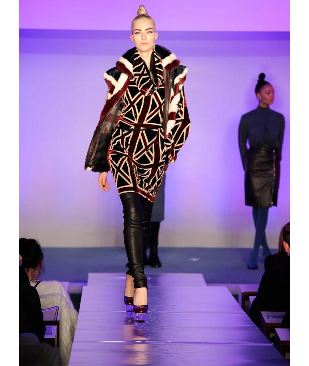 JEAN PAUL GAULTIER Мульти вискозный костюм с брюками, фото 7