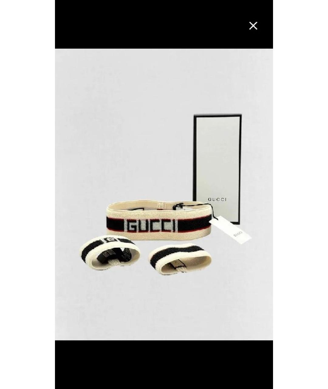 GUCCI Бежевая повязка на голову, фото 6