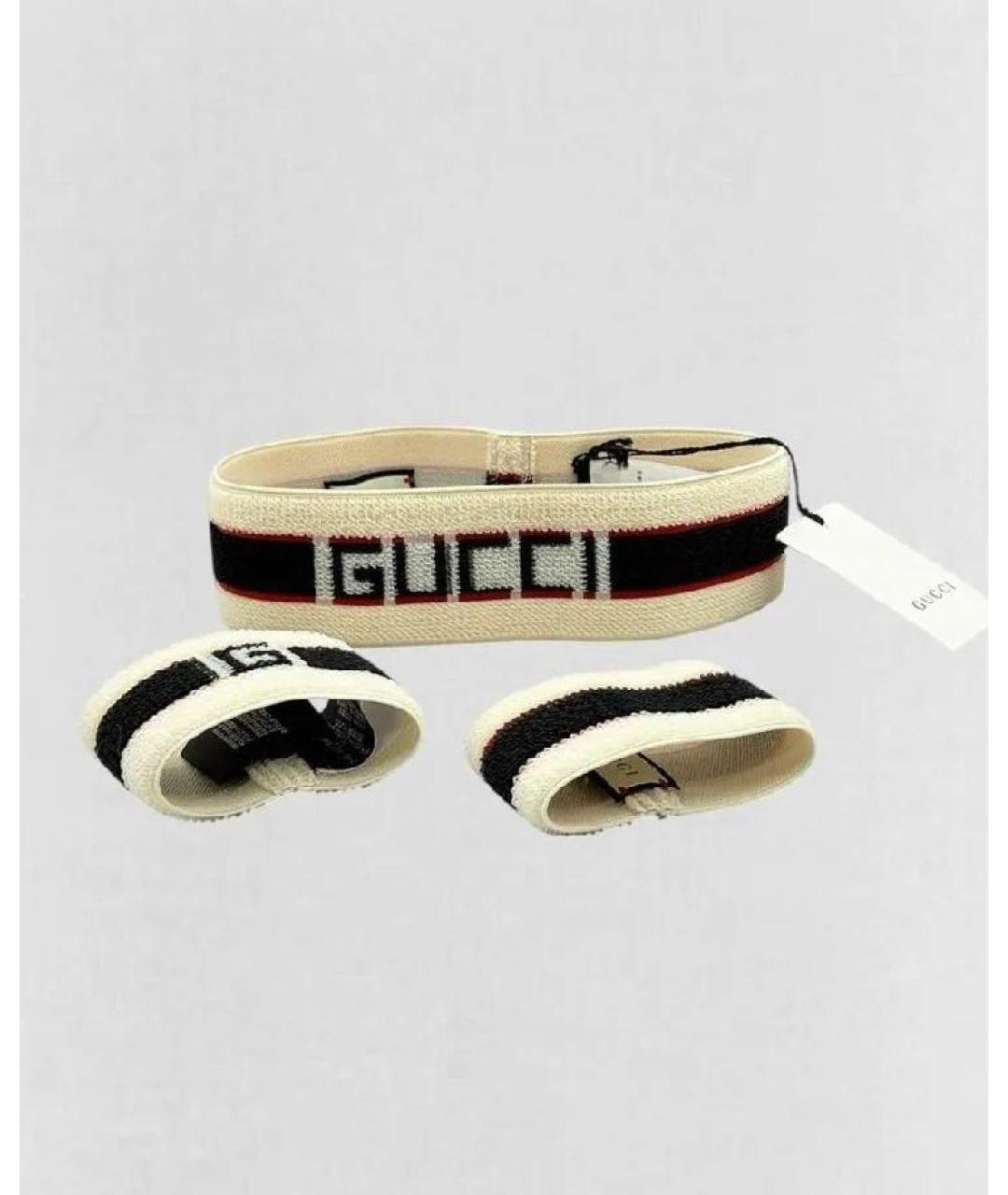 GUCCI Бежевая повязка на голову, фото 2