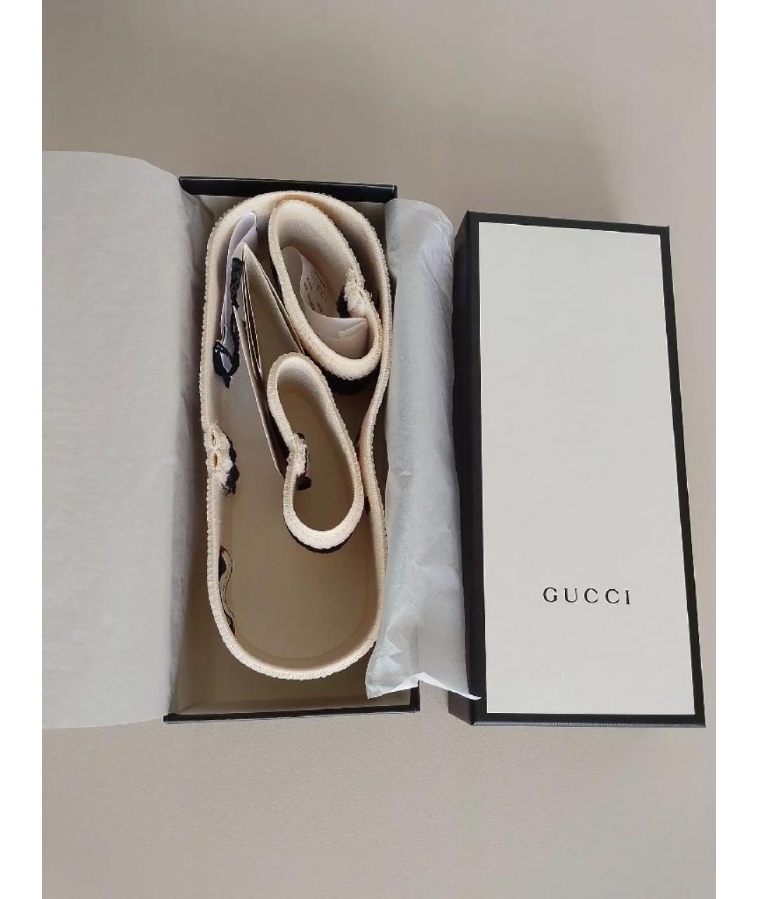 GUCCI Бежевая повязка на голову, фото 4