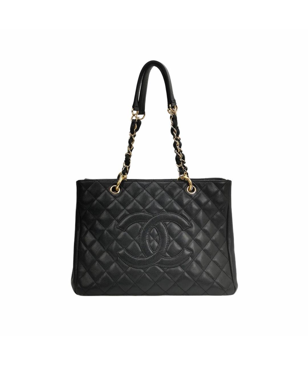 CHANEL Черная кожаная сумка тоут, фото 1