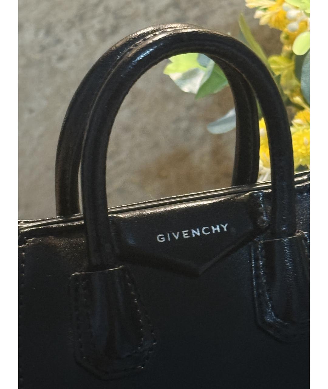 GIVENCHY Черная кожаная сумка с короткими ручками, фото 6