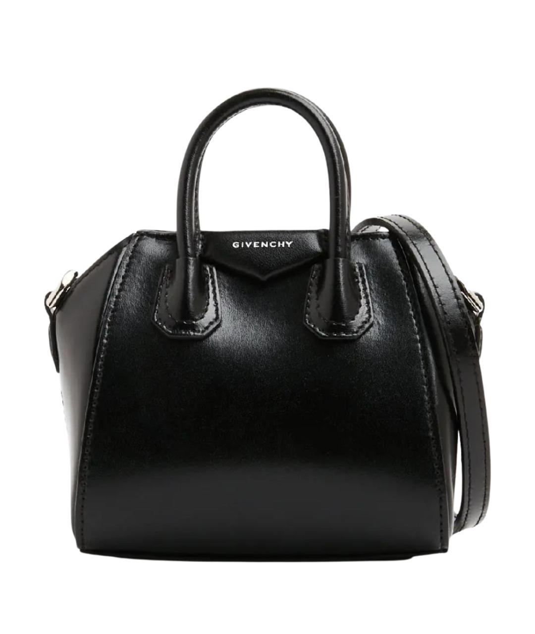 GIVENCHY Черная кожаная сумка с короткими ручками, фото 1