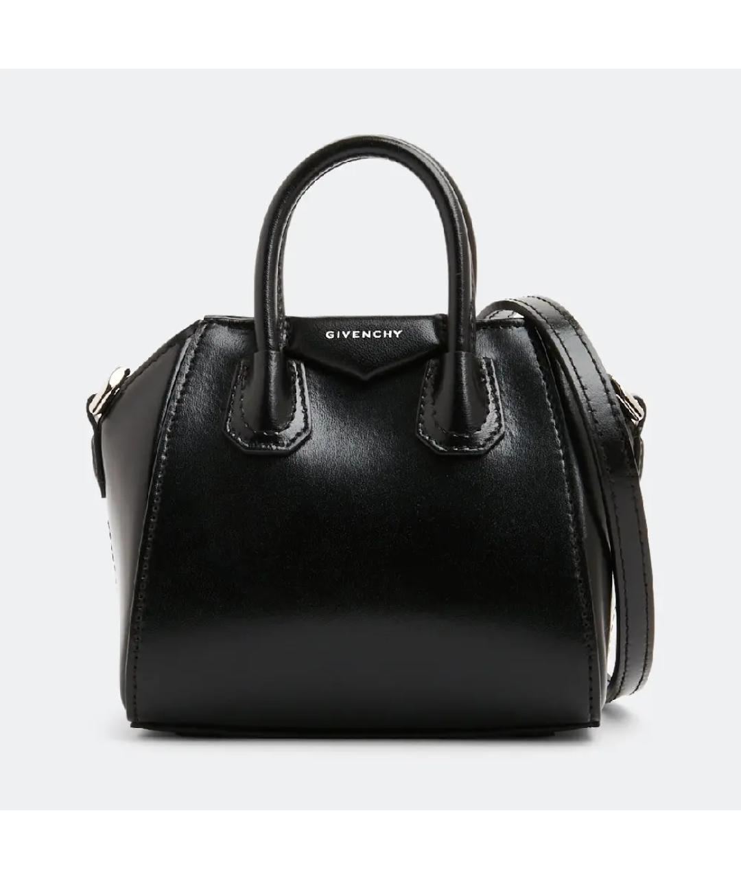 GIVENCHY Черная кожаная сумка с короткими ручками, фото 10