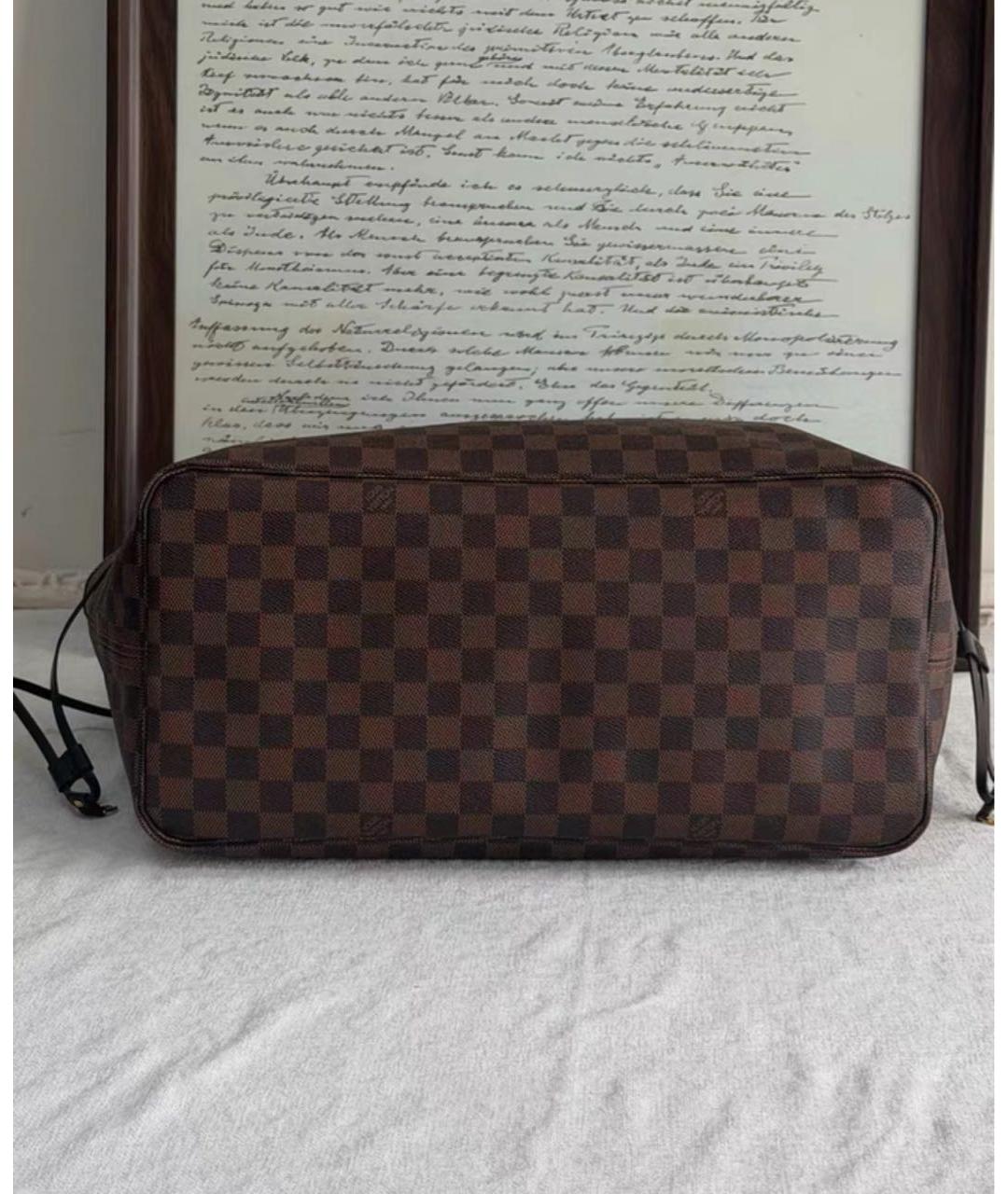 LOUIS VUITTON Коричневая сумка тоут из канвы, фото 4