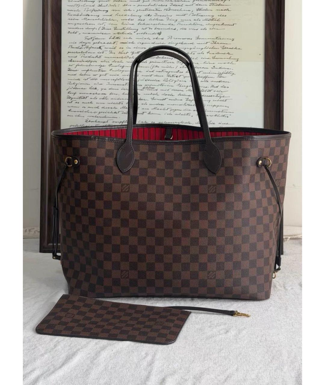 LOUIS VUITTON Коричневая сумка тоут из канвы, фото 2