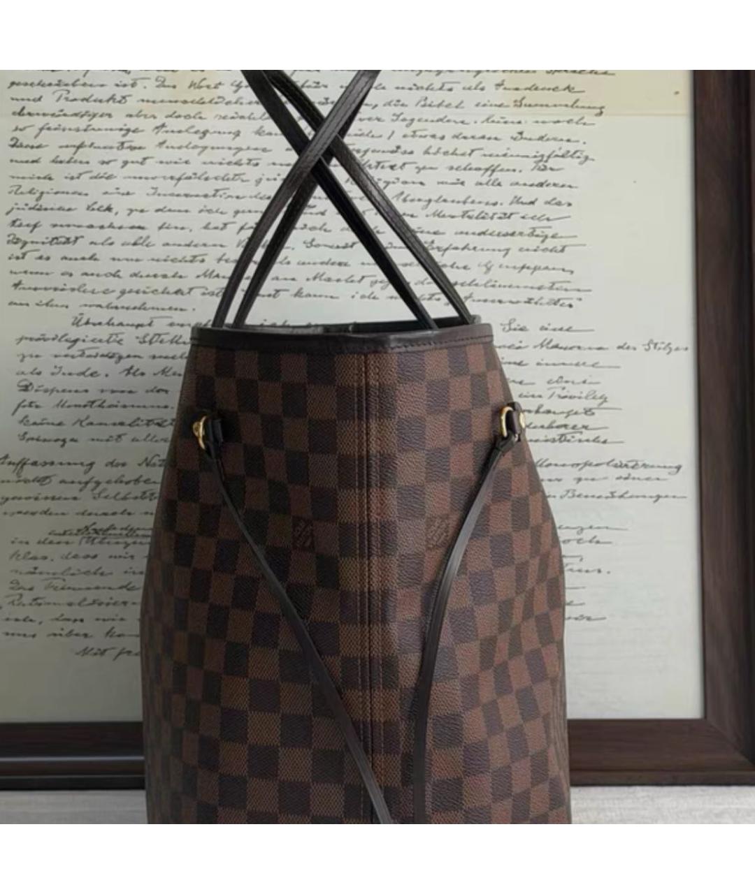 LOUIS VUITTON Коричневая сумка тоут из канвы, фото 3