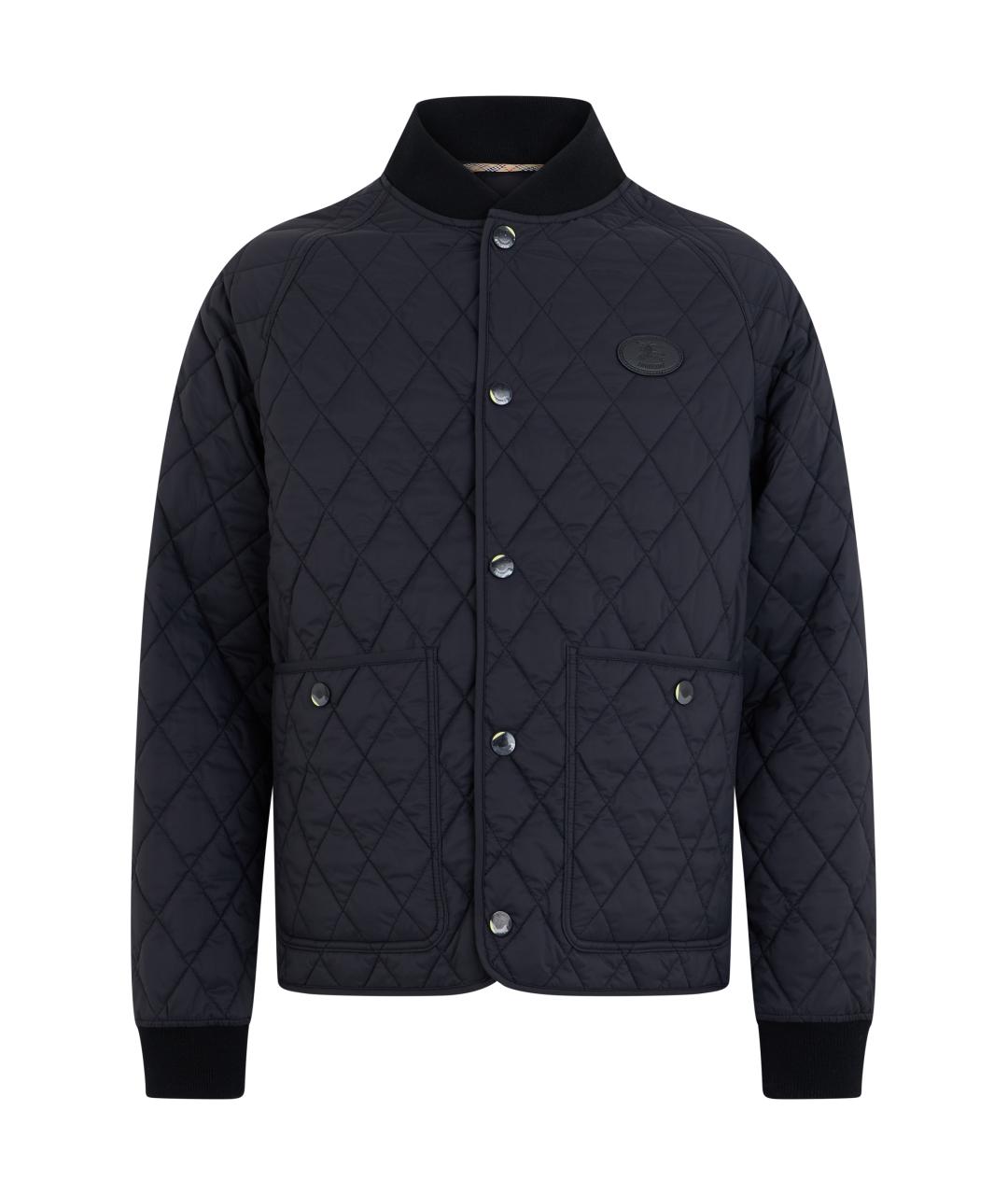 BURBERRY Синяя полиамидовая куртка, фото 1
