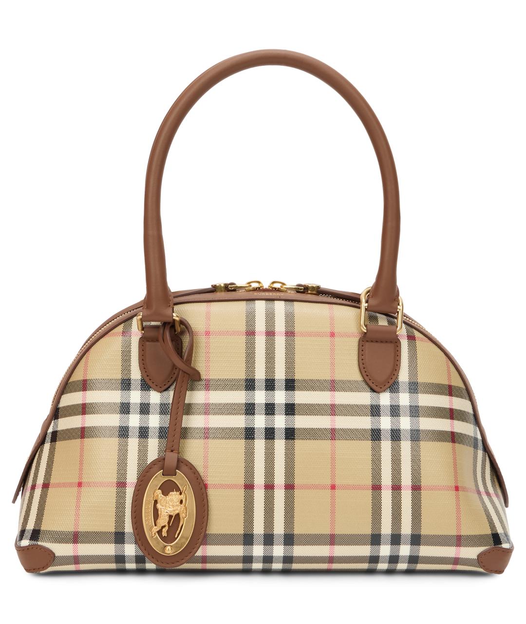 BURBERRY Бежевая сумка тоут из канвы, фото 2