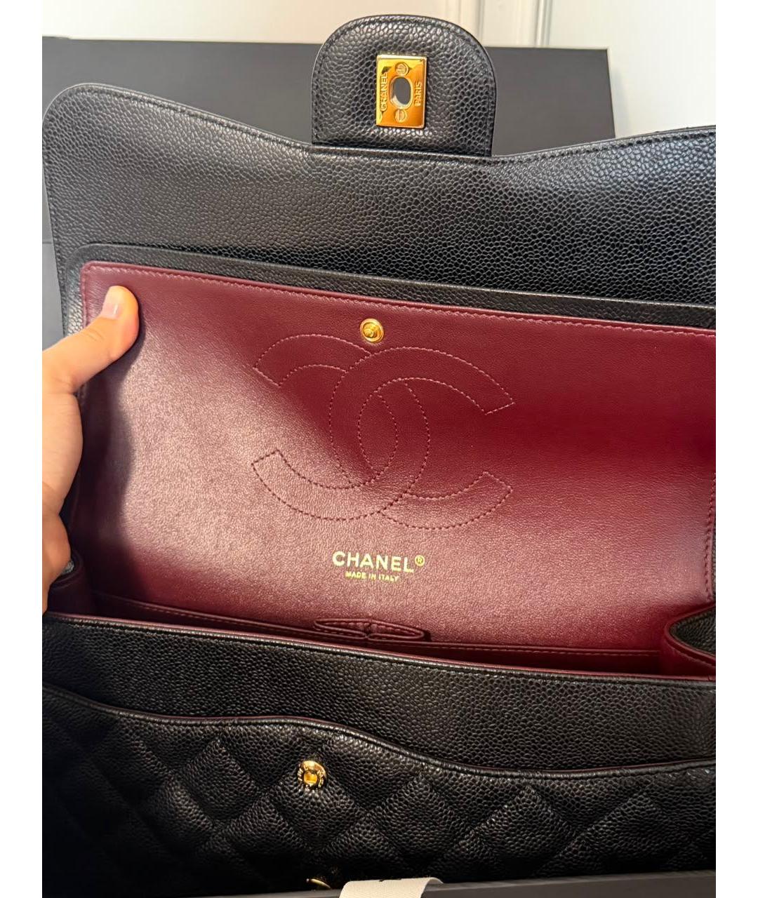 CHANEL Черная кожаная сумка через плечо, фото 8