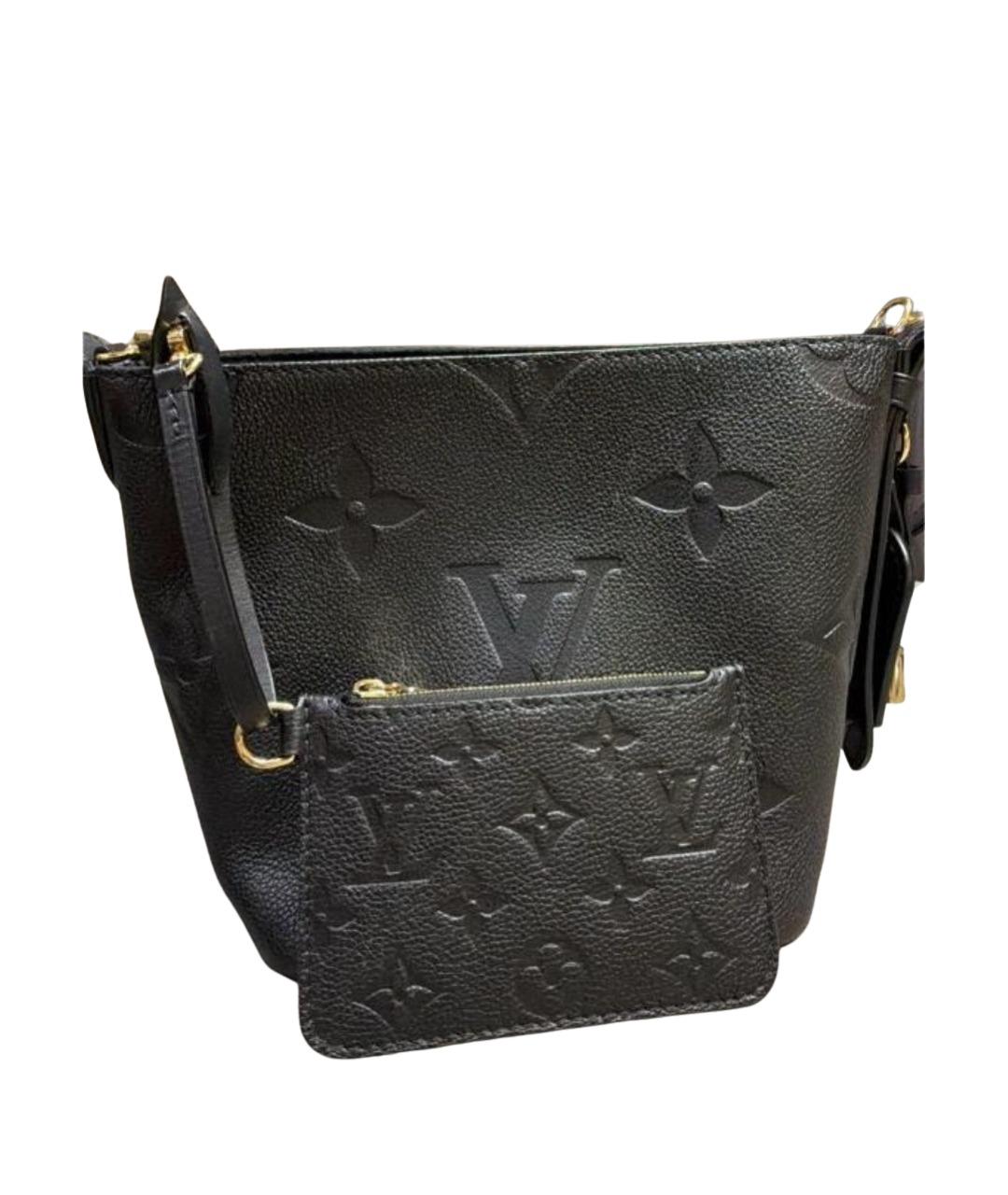LOUIS VUITTON Черная кожаная сумка через плечо, фото 1