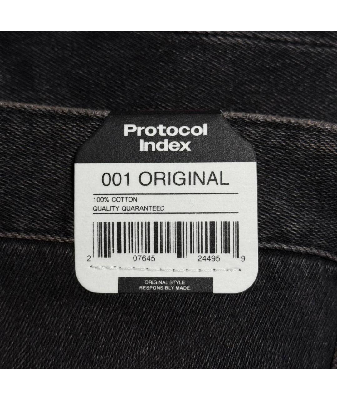 PROTOCOL INDEX Черные прямые джинсы, фото 7