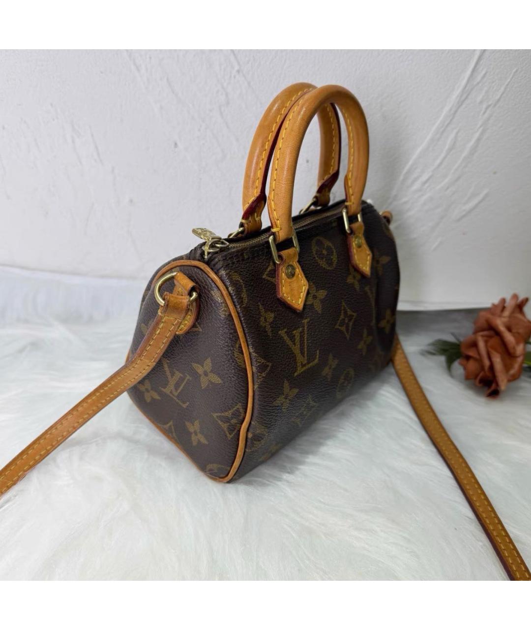 LOUIS VUITTON Коричневая сумка через плечо из канвы, фото 2