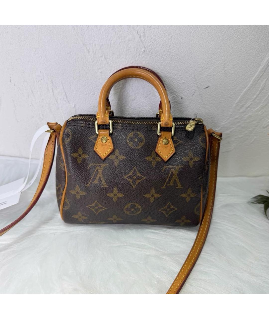 LOUIS VUITTON Коричневая сумка через плечо из канвы, фото 5