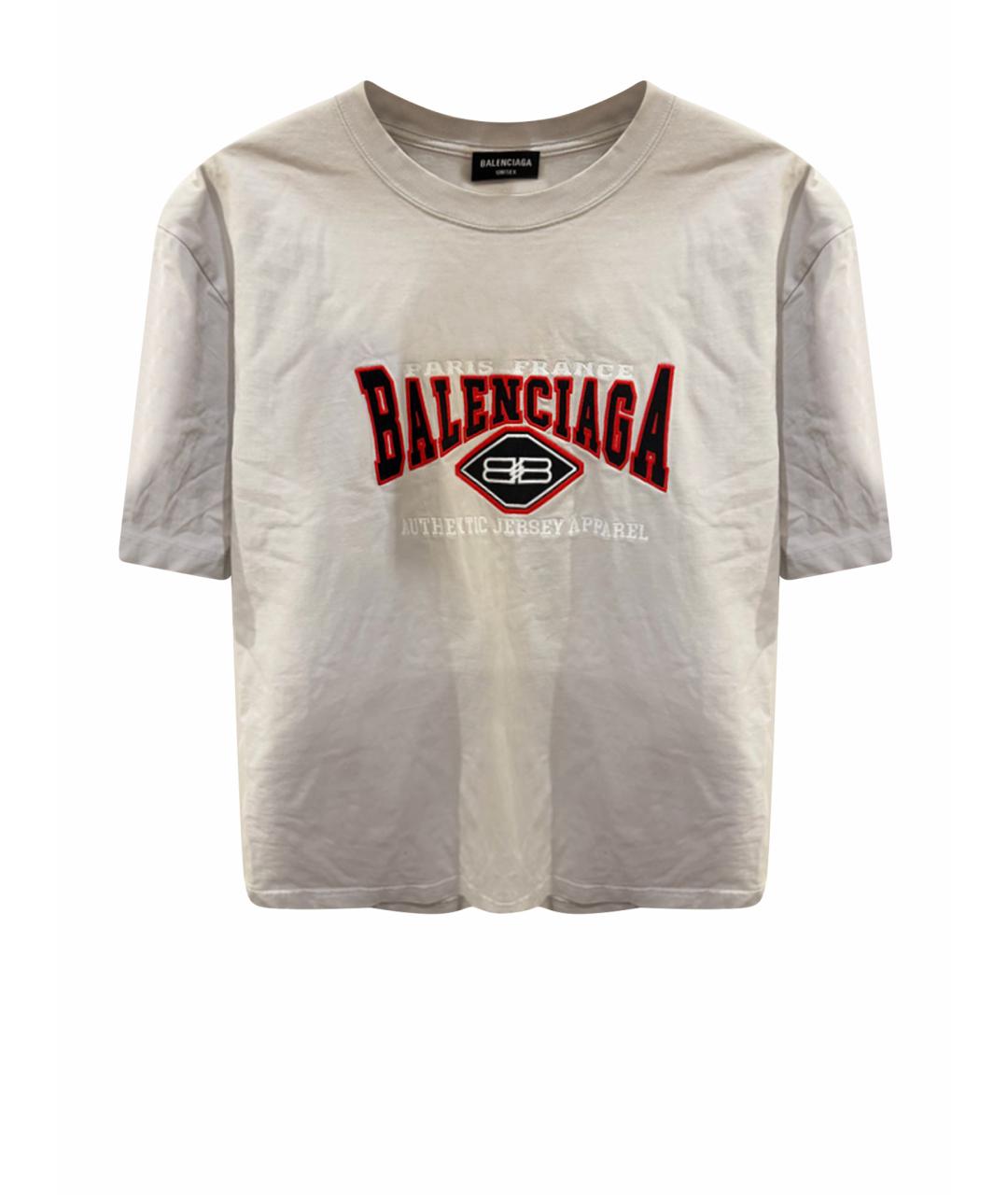 BALENCIAGA Серая хлопковая футболка, фото 1