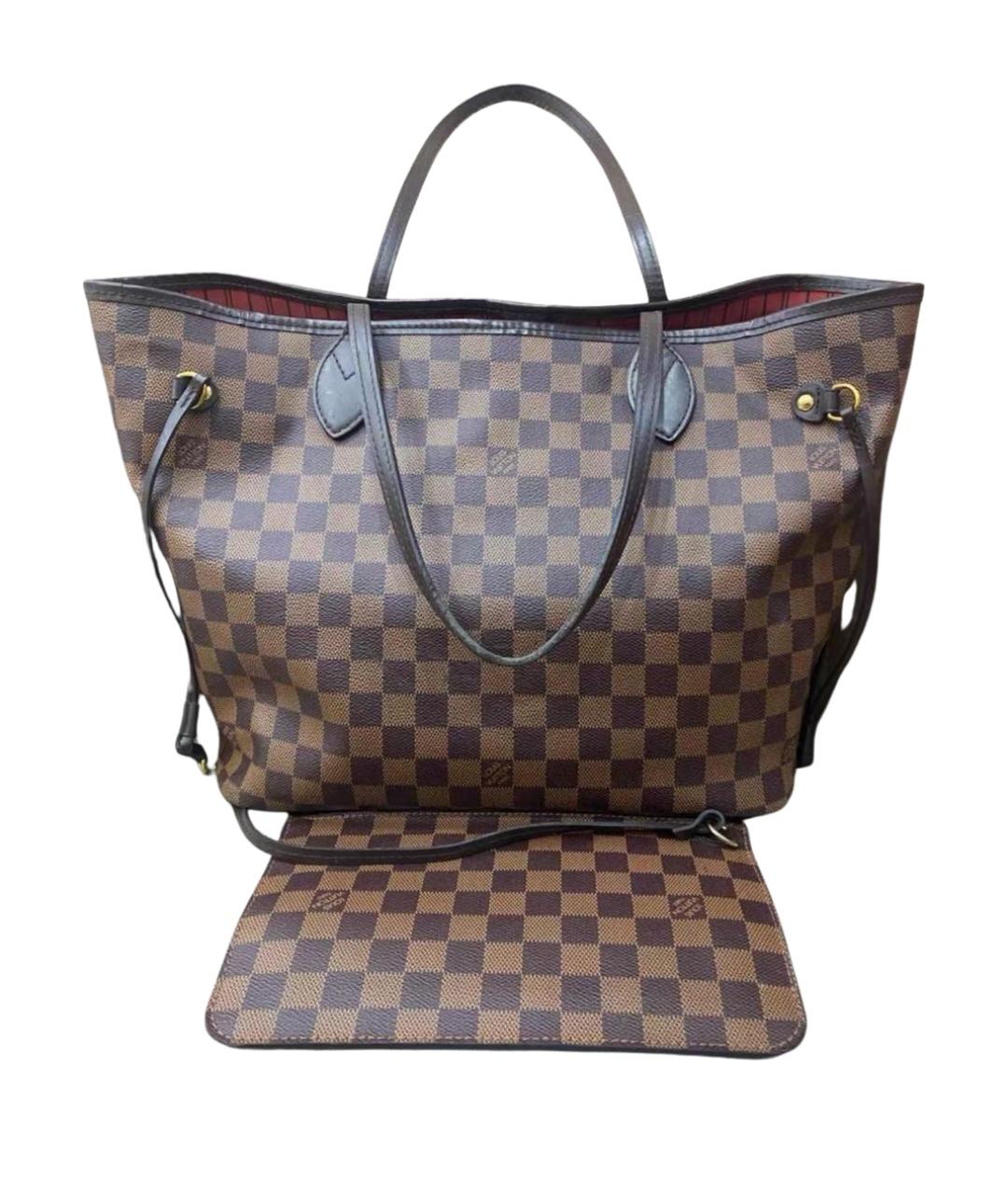 LOUIS VUITTON Коричневая сумка тоут из канвы, фото 1