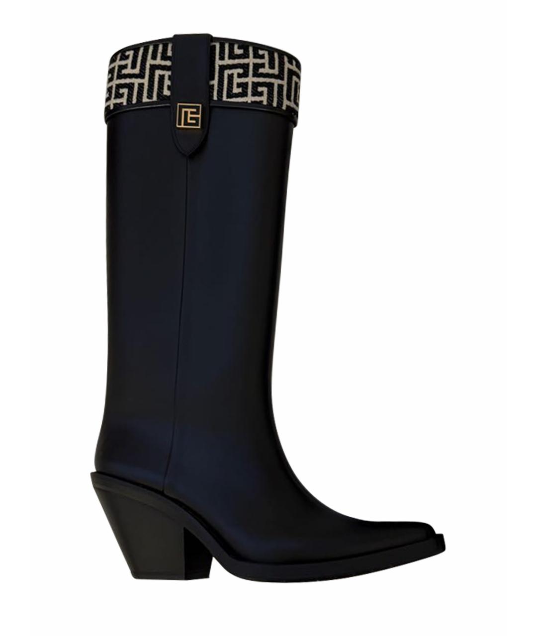 BALMAIN Черные резиновые сапоги, фото 8