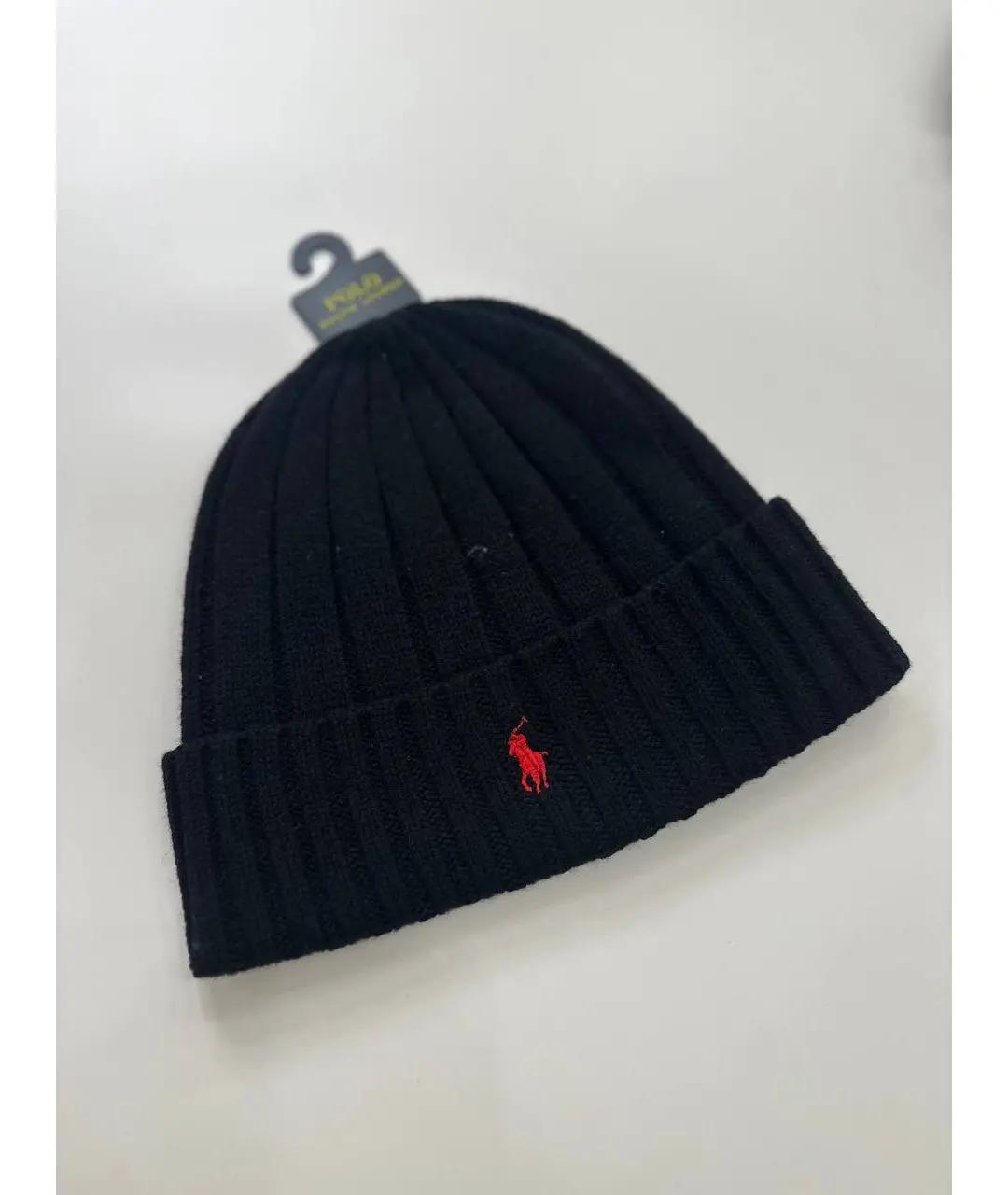 RALPH LAUREN Черная шерстяная шапка, фото 5
