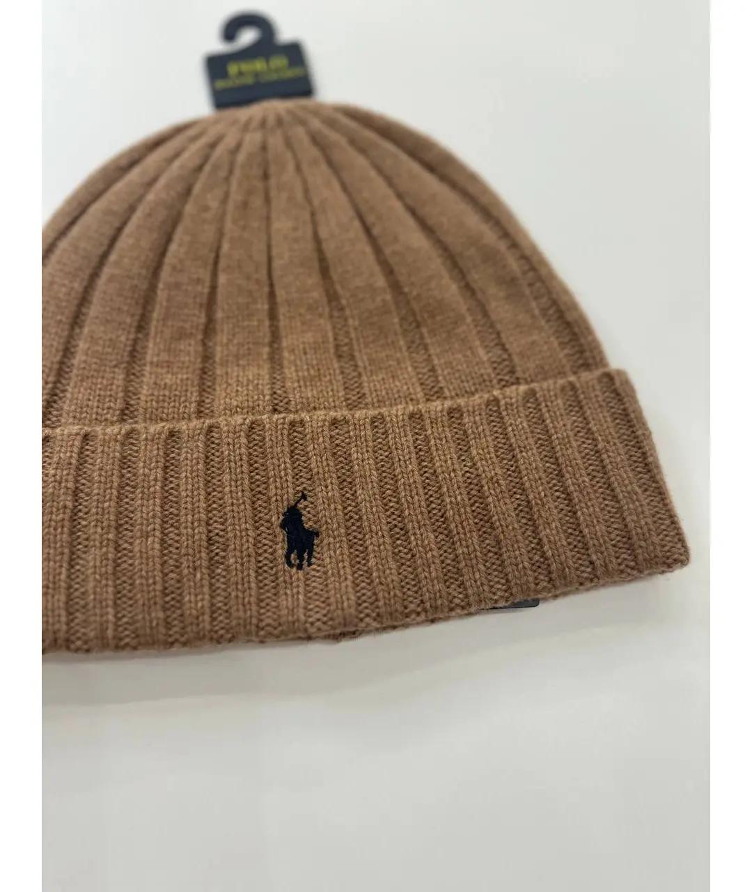 POLO RALPH LAUREN Бежевая шерстяная шапка, фото 3