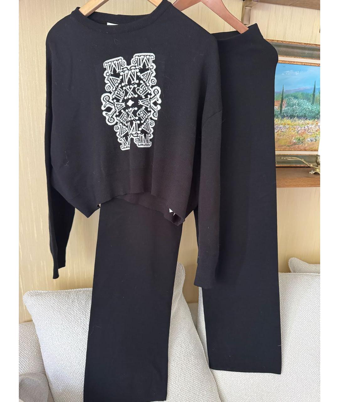 MAX MARA Черный шерстяной костюм с брюками, фото 3