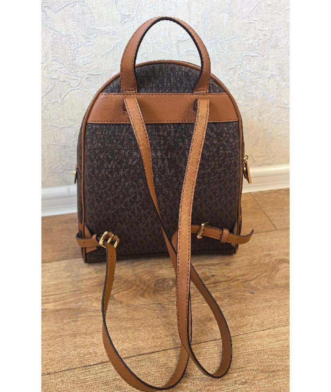 MICHAEL KORS Коричневый рюкзак из канвы, фото 4