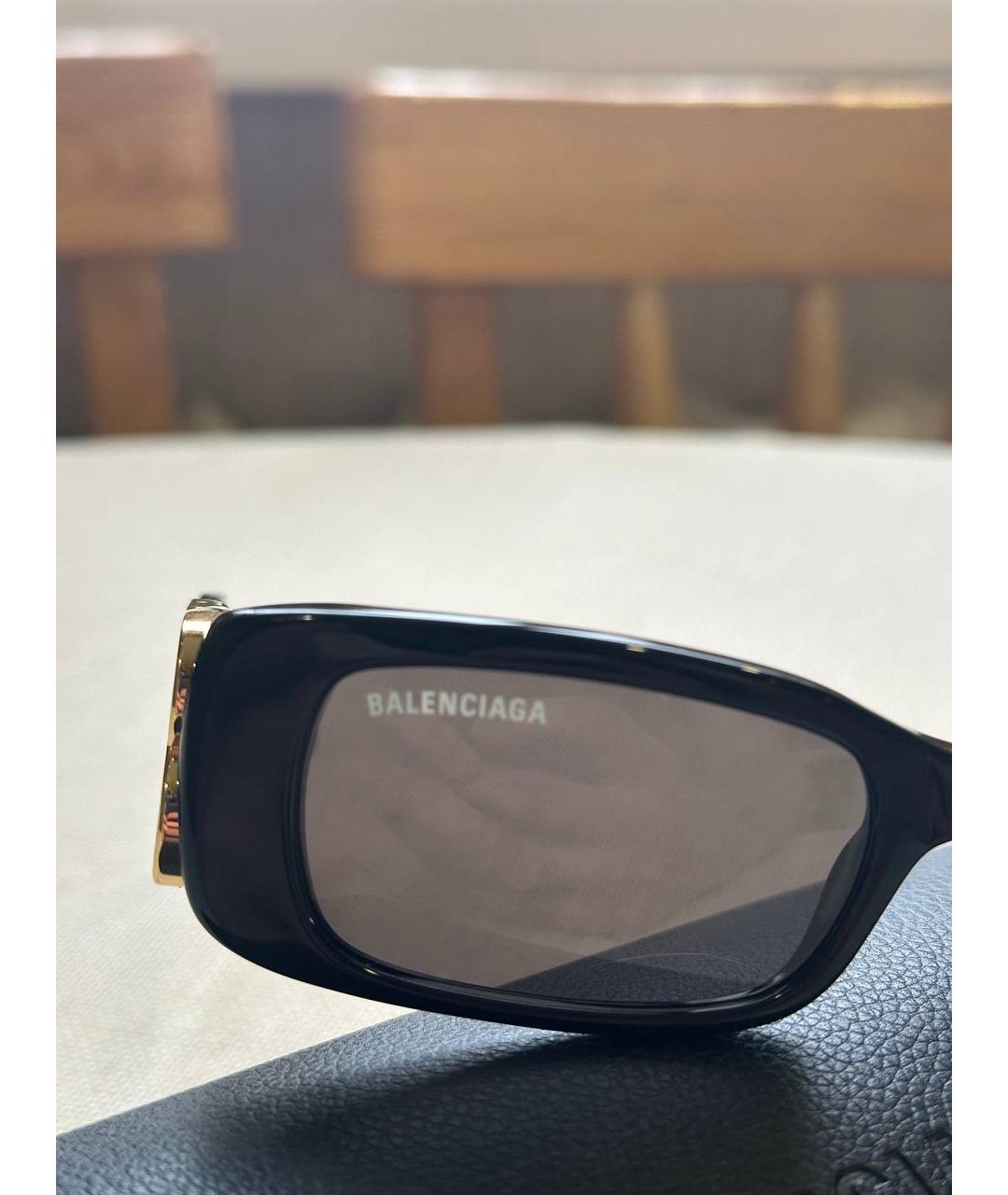 BALENCIAGA Черные пластиковые солнцезащитные очки, фото 3