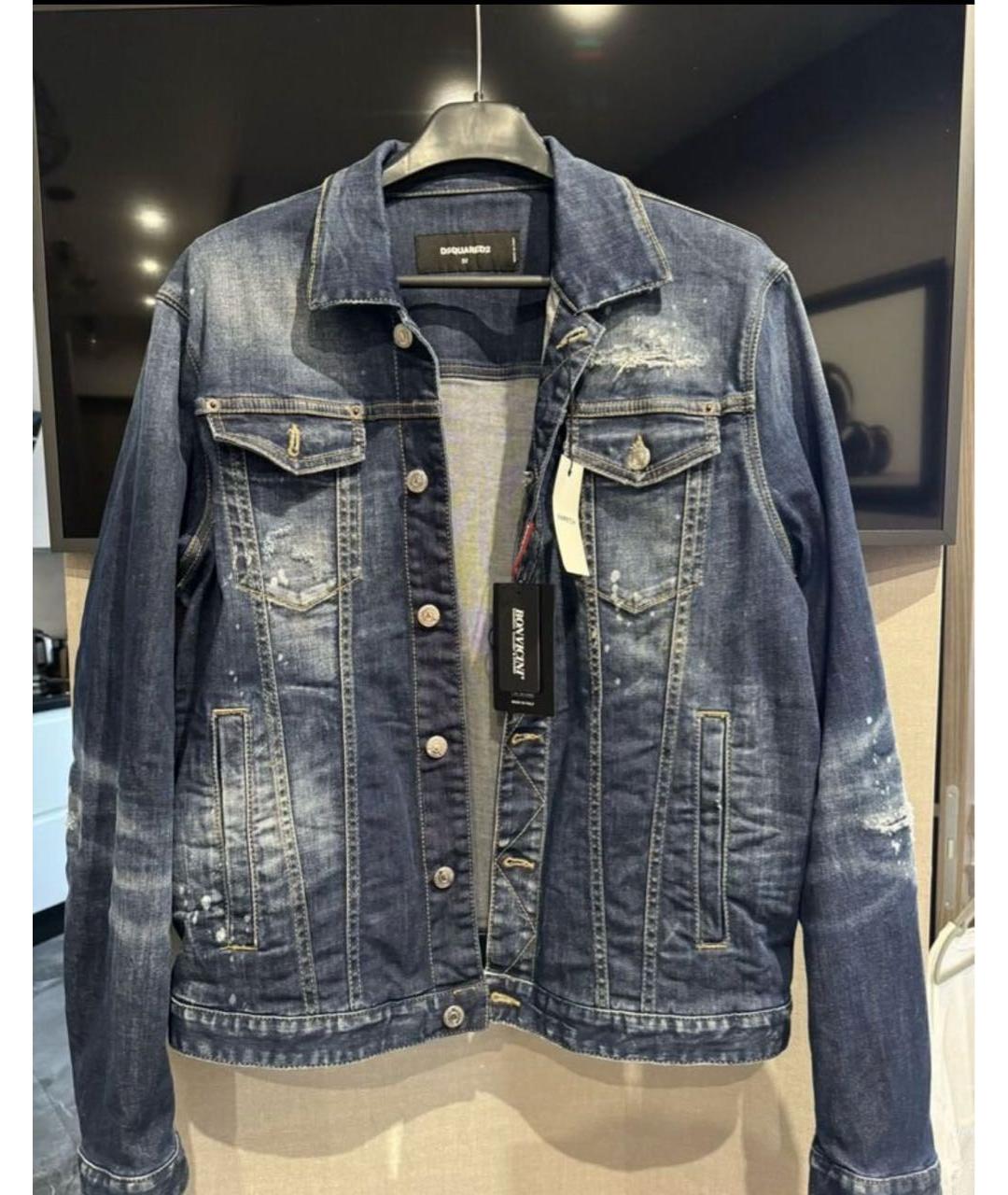 DSQUARED2 Синяя деним куртка, фото 3