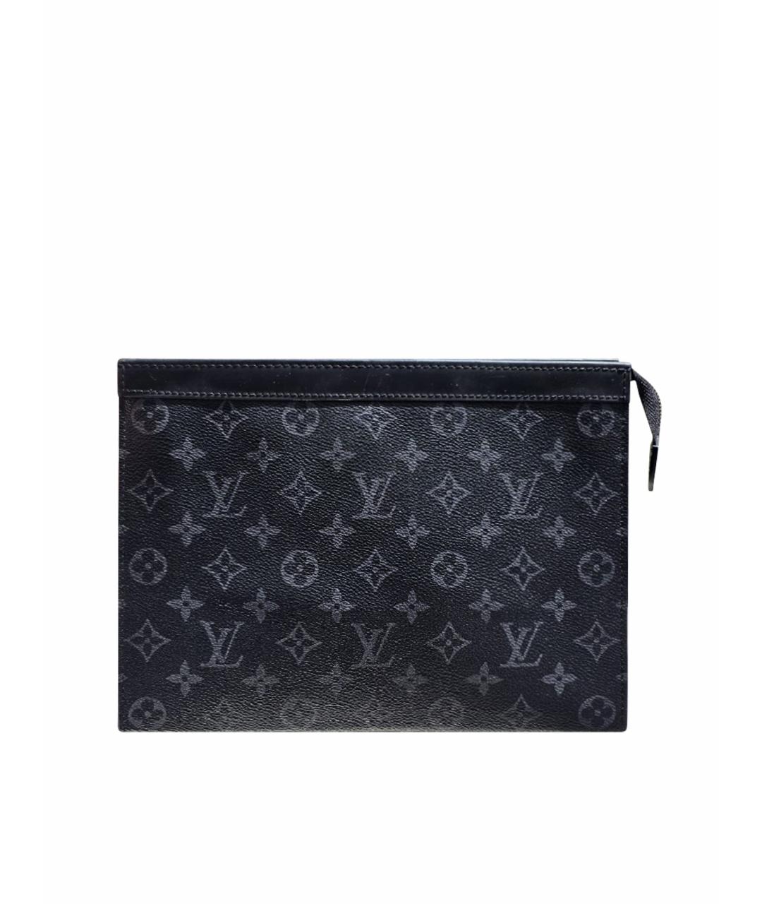 LOUIS VUITTON Черная папка для документов из канвы, фото 1