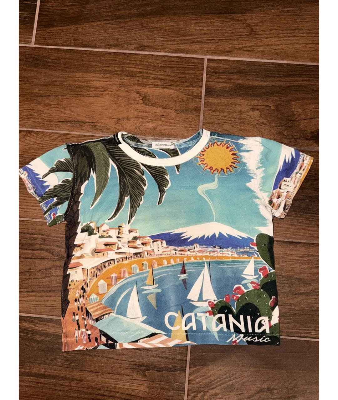 DOLCE & GABBANA KIDS Хлопковая детская футболка, фото 5