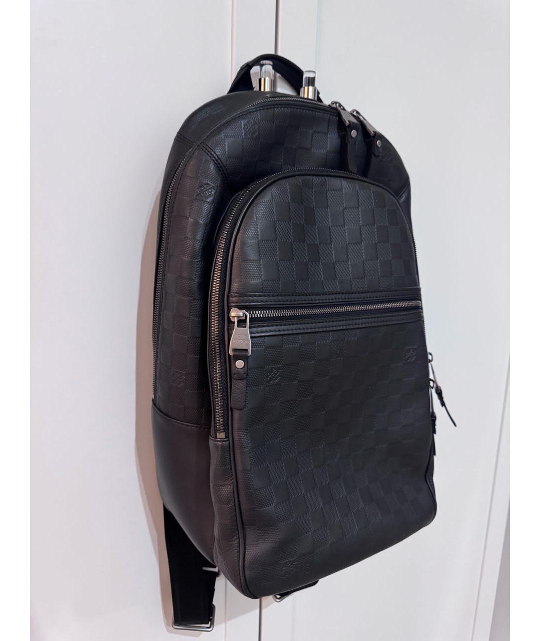 LOUIS VUITTON Черный кожаный рюкзак, фото 2