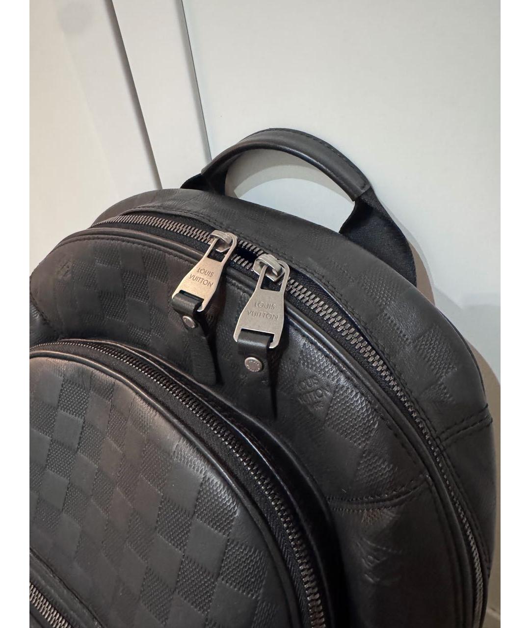 LOUIS VUITTON Черный кожаный рюкзак, фото 5