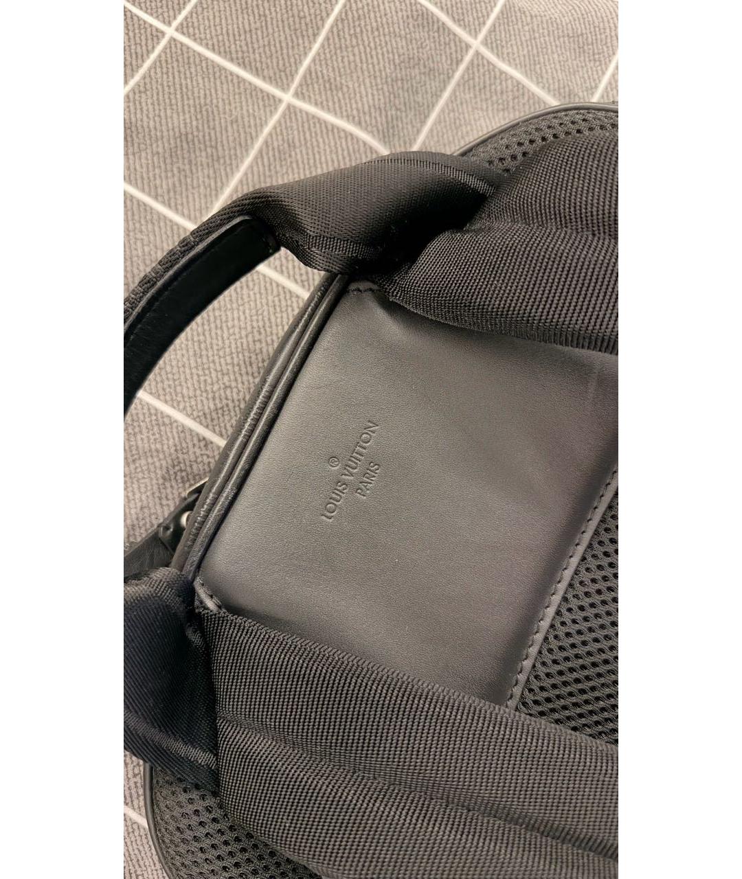 LOUIS VUITTON Черный кожаный рюкзак, фото 6