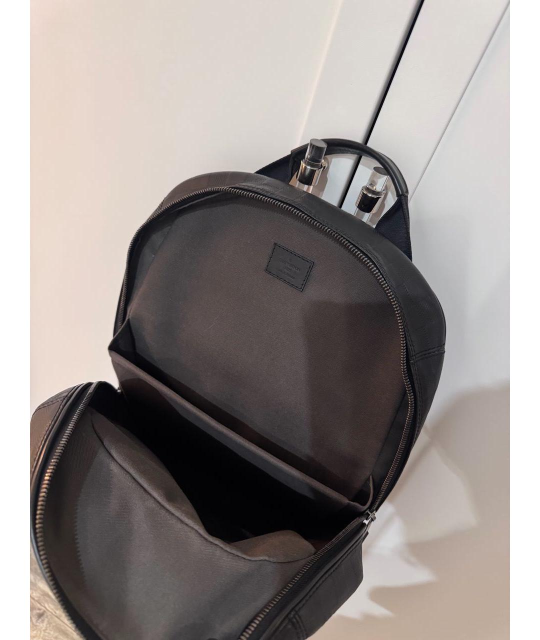 LOUIS VUITTON Черный кожаный рюкзак, фото 4