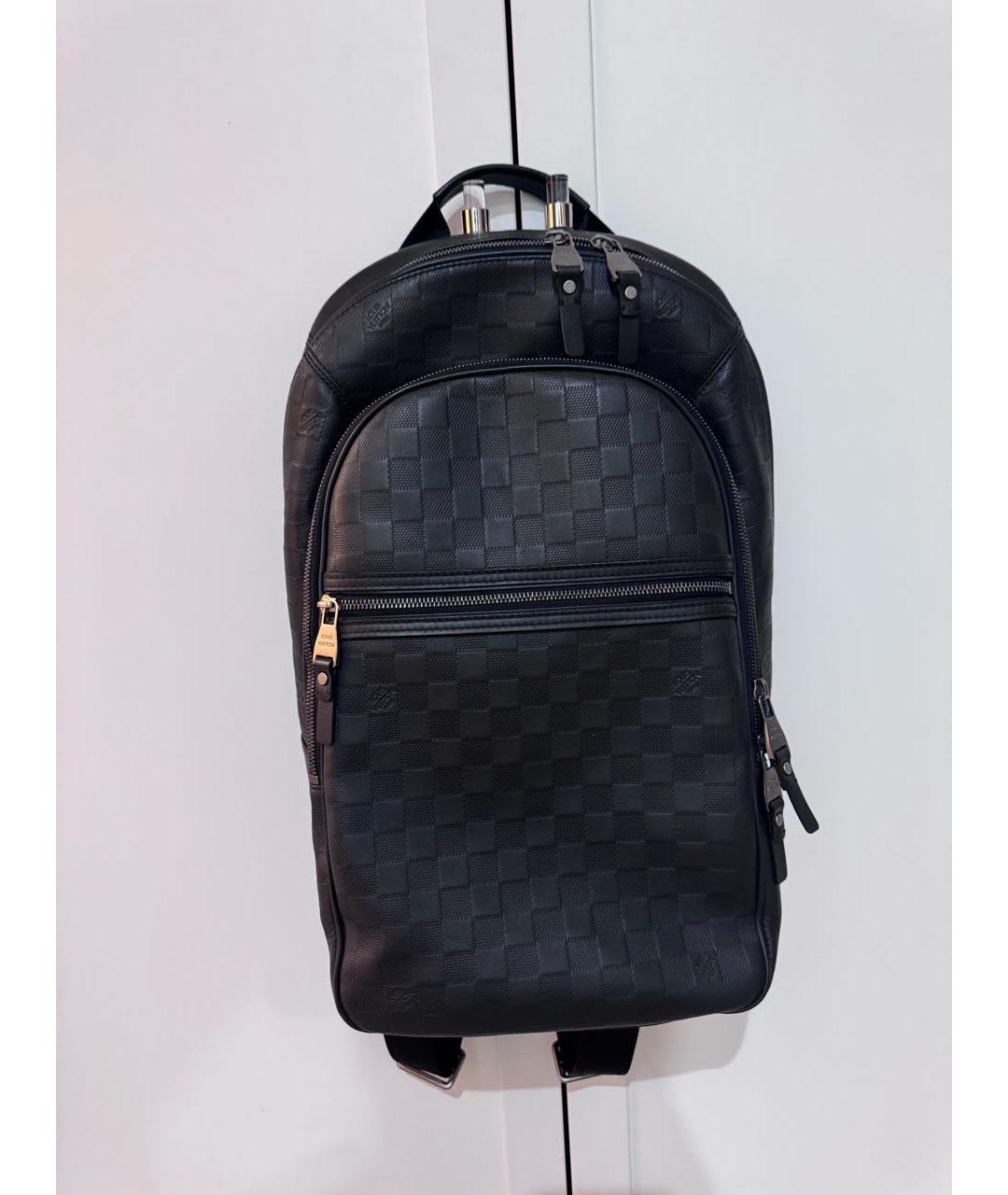 LOUIS VUITTON Черный кожаный рюкзак, фото 9