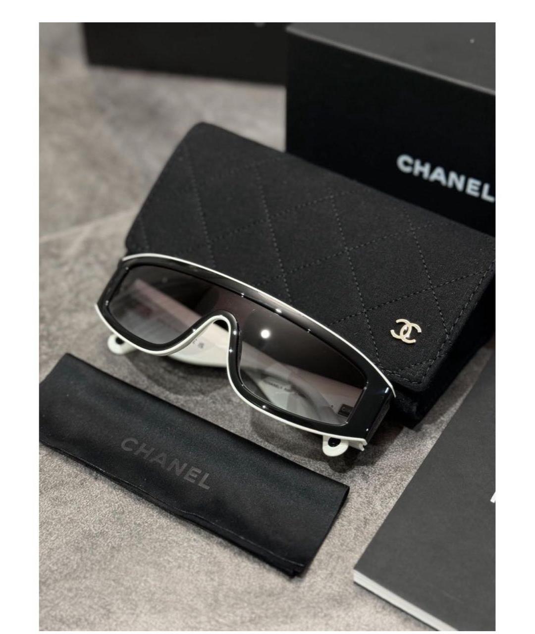 CHANEL Черные пластиковые солнцезащитные очки, фото 8