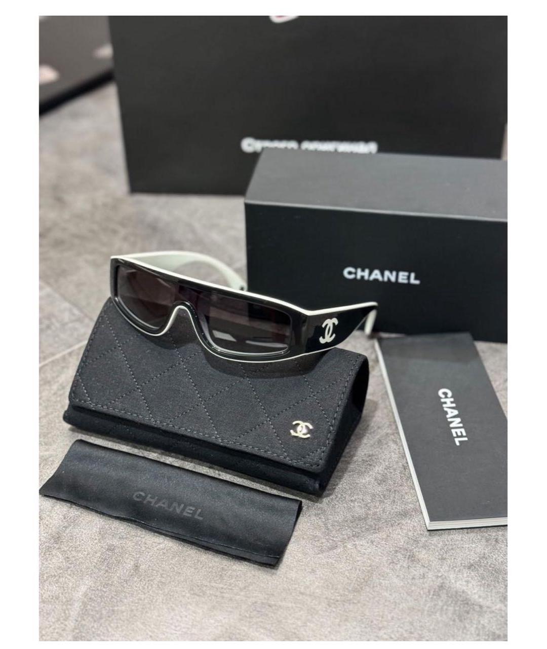 CHANEL Черные пластиковые солнцезащитные очки, фото 2