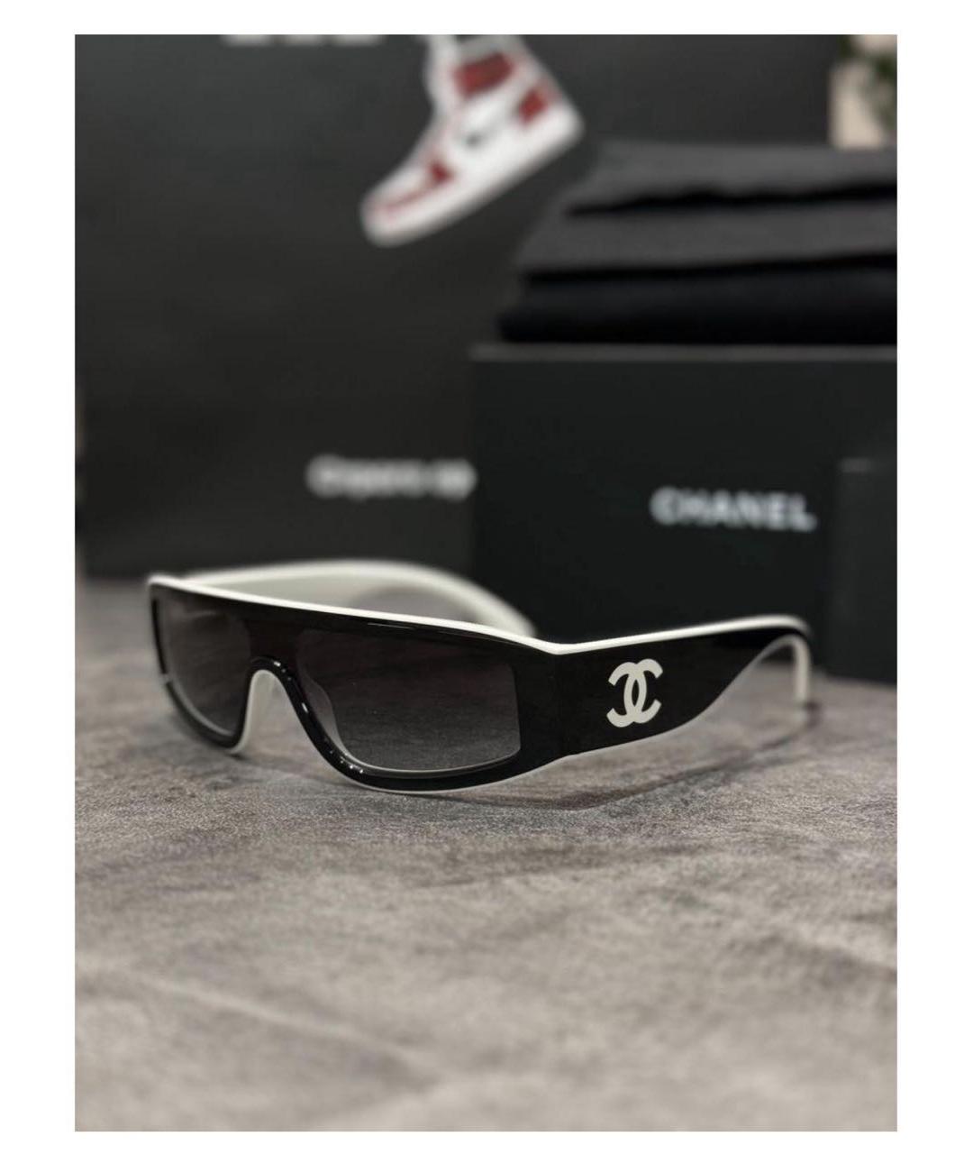 CHANEL Черные пластиковые солнцезащитные очки, фото 6