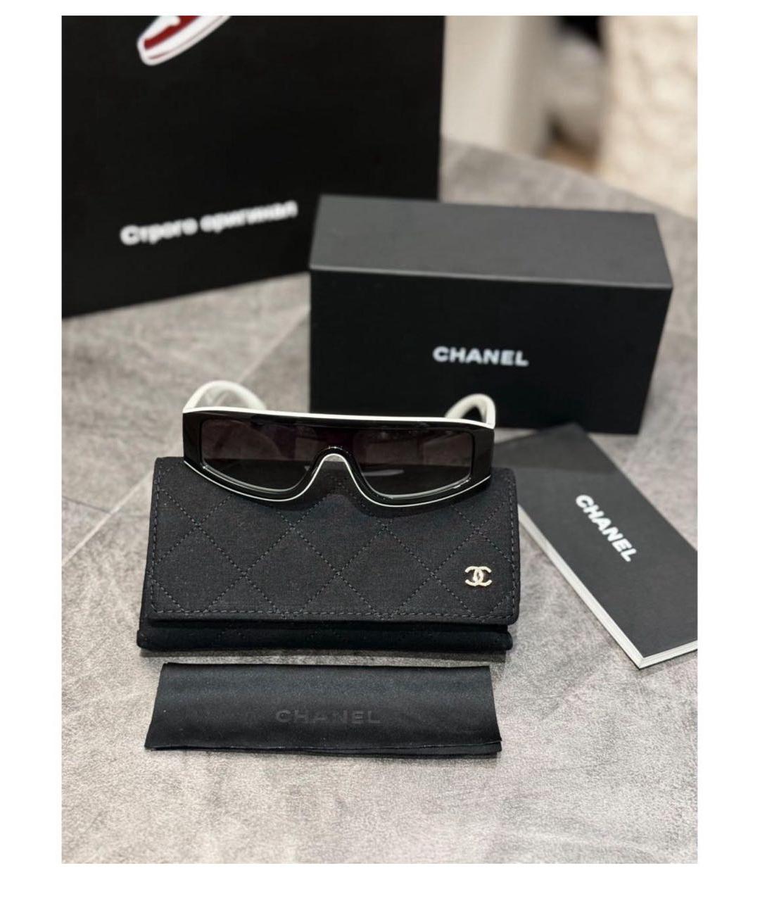 CHANEL Черные пластиковые солнцезащитные очки, фото 5