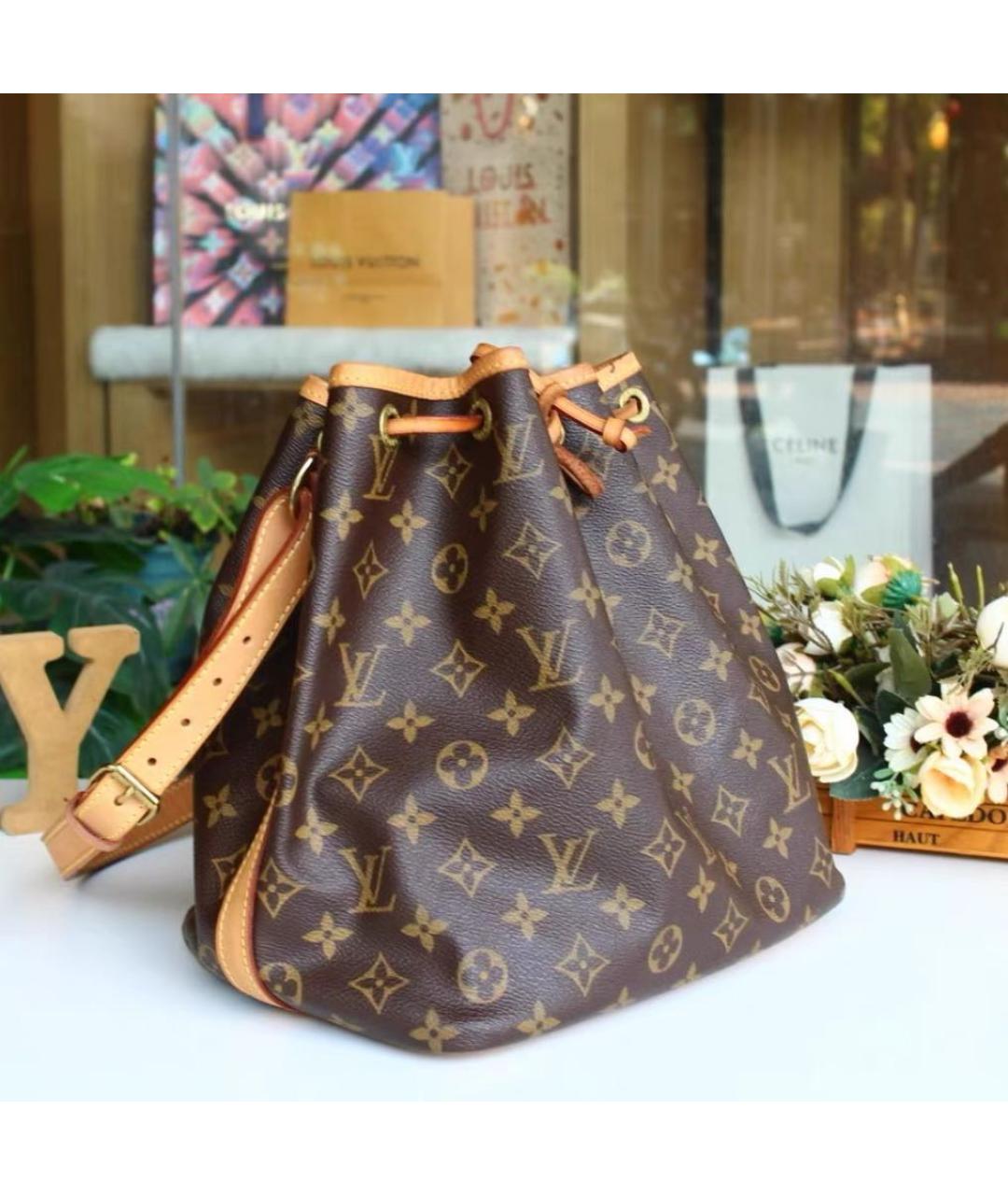 LOUIS VUITTON Коричневая сумка тоут из канвы, фото 2