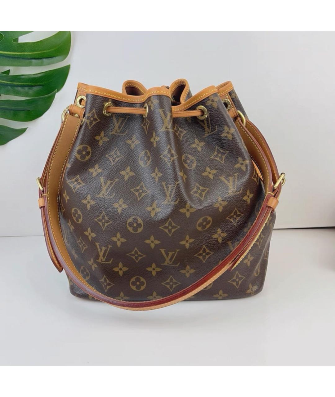 LOUIS VUITTON Коричневая сумка тоут из канвы, фото 7