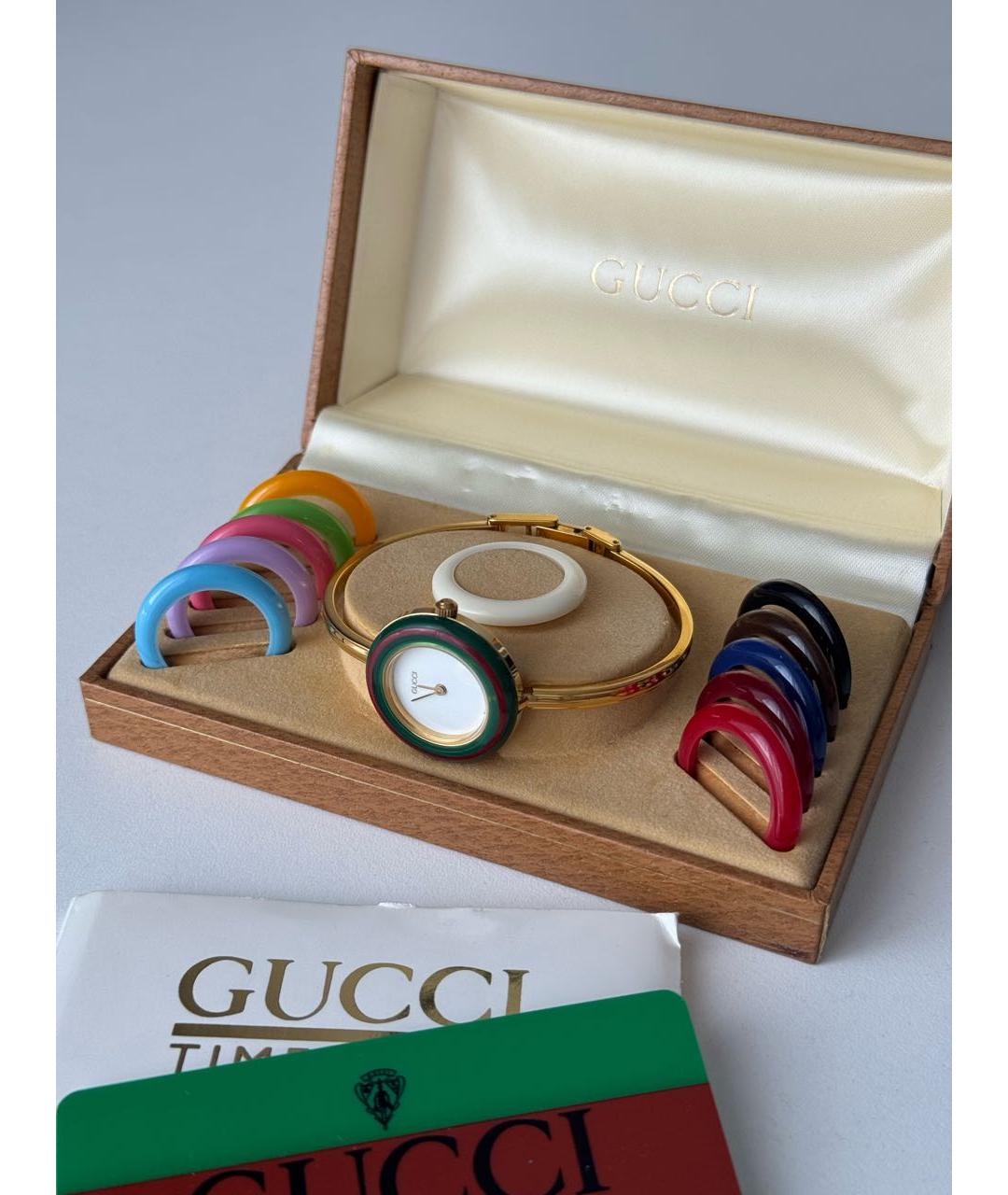 GUCCI Золотые позолоченные часы, фото 3