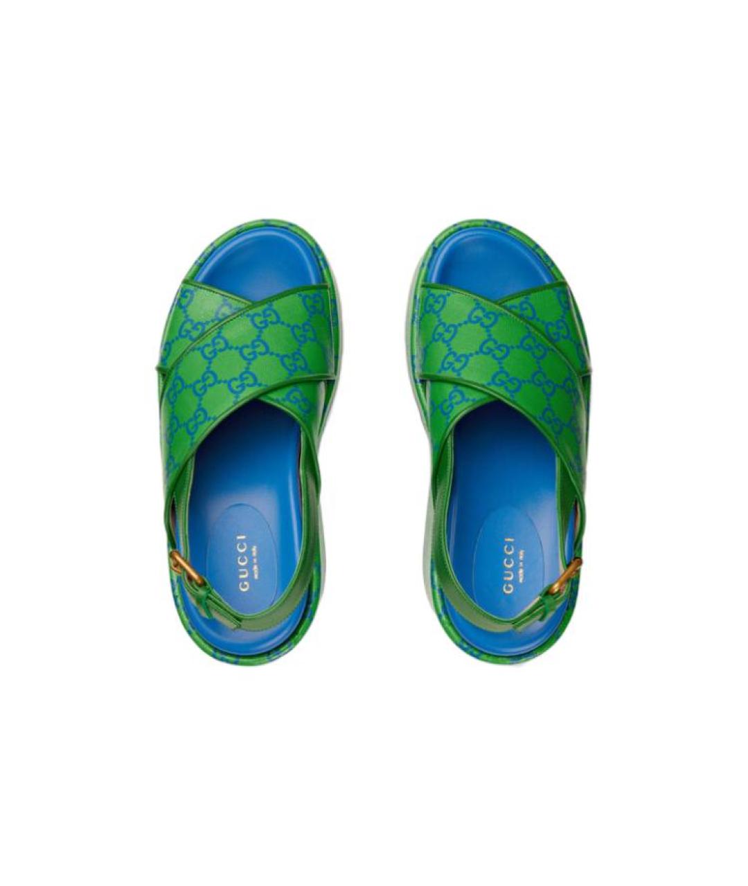 GUCCI Зеленые босоножки, фото 3