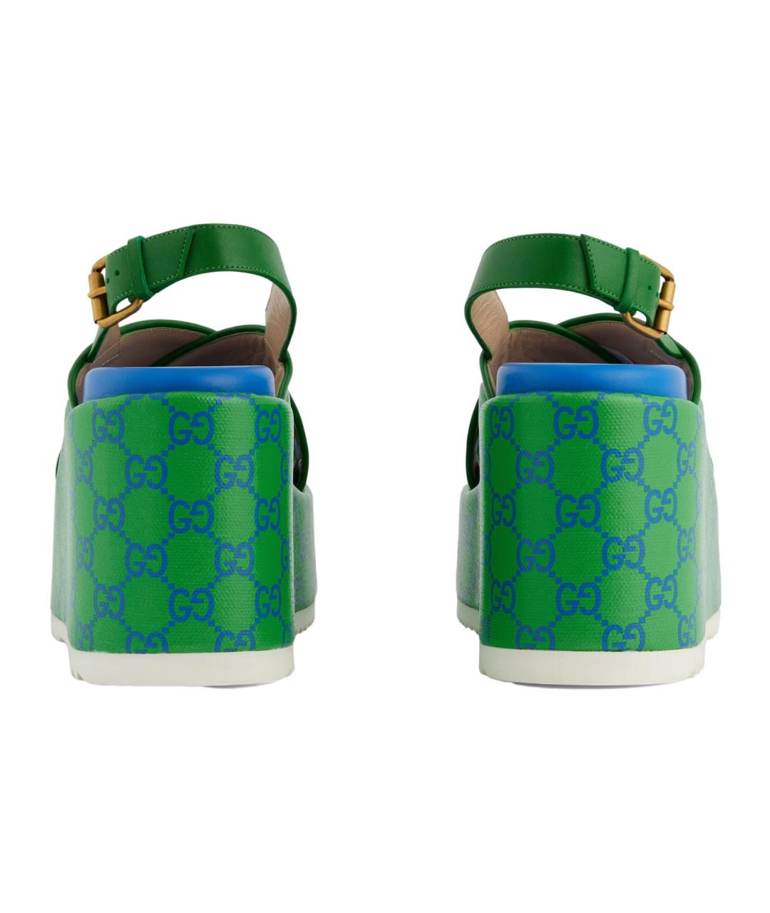 GUCCI Зеленые босоножки, фото 4