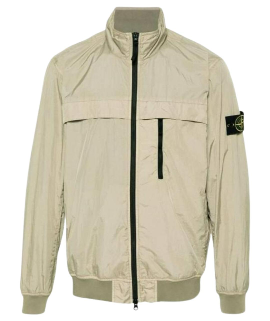 STONE ISLAND Бежевая нейлоновая куртка, фото 1
