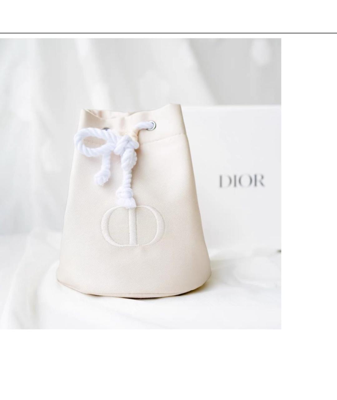 DIOR BEAUTY Бежевая тканевая косметичка, фото 2