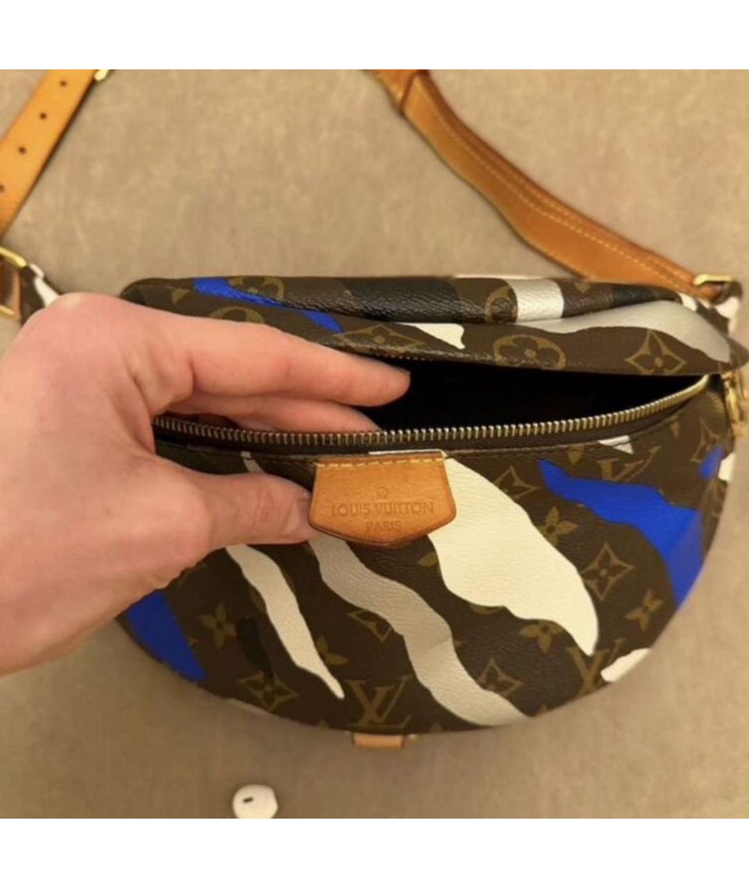LOUIS VUITTON Коричневая поясная сумка из канвы, фото 2